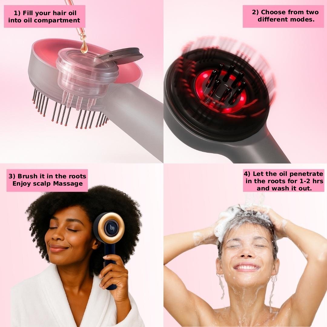 Glamteq™ Red Light Scalp Massager