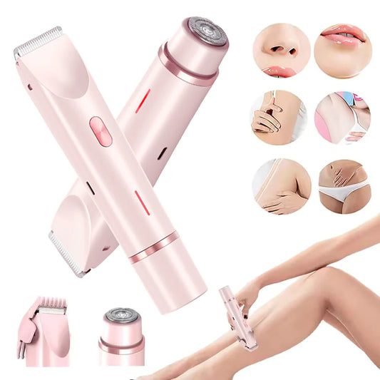 Glamteq™ 2-in-1 SilkSkin Shaver – Face & Body Hair Removal